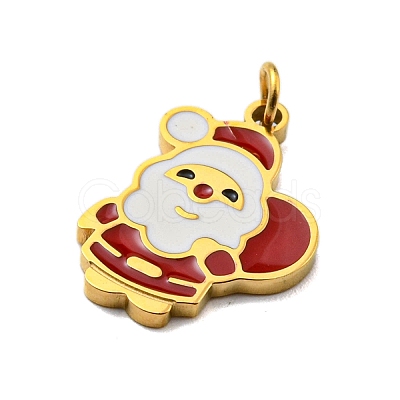 Christmas Theme Ion Plating(IP) 304 Stainless Steel Pendants STAS-O005-01H-G-1