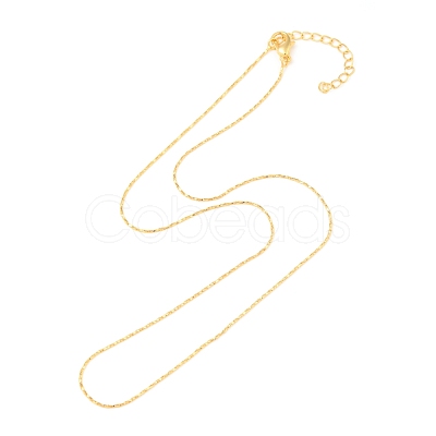Gold Plated Tin Alloy Snake Chain Fine Necklaces NJEW-BB10181-18-1