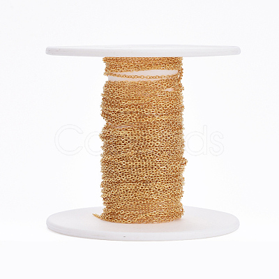 Handmade Ion Plating(IP) 304 Stainless Steel Cable Chains STAS-F220-01G-1
