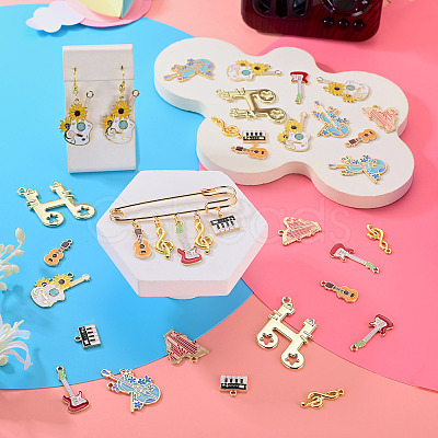32Pcs 8 Styles Alloy Pendants FIND-TA0010-88-1