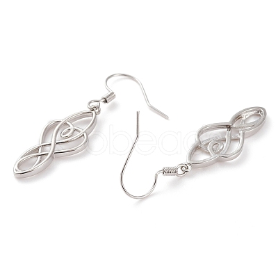 Brass Dangle Earrings EJEW-B002-03P-1