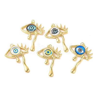 Rack Plating Brass Micro Pave Cubic Zirconia Pendants KK-H486-23G-1