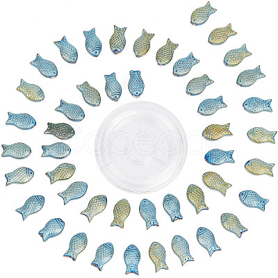 SUNNYCLUE DIY Fish Beaded Stretch Bracelet Making Kit EGLA-SC0001-10-1