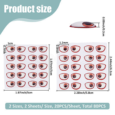 2 Bags 2 Styles Resin Self-adhesive Stickers DIY-FH0009-77-1