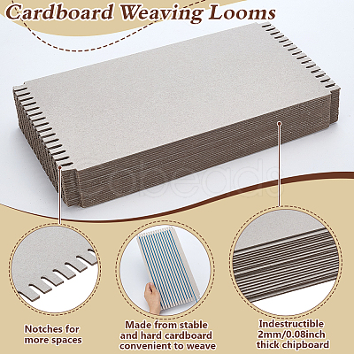 24Pcs Cardboard Weaving Looms DIY-FG0001-41A-1