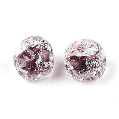 Handmade Foil Lampwork Beads FOIL-T007-01B-1