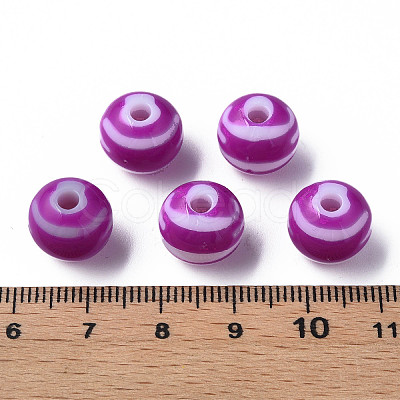 Opaque Striped Acrylic Beads LS-MACR-S373-27A-02-1