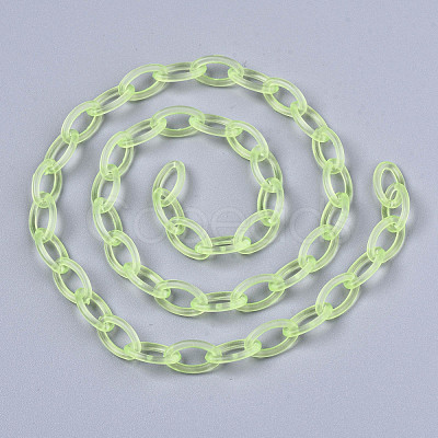 Handmade Transparent ABS Plastic Cable Chains X-KY-S166-001G-1