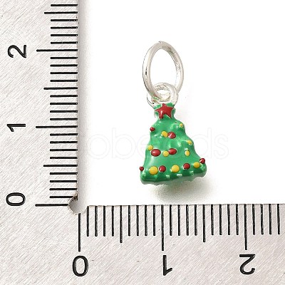 Christmas Theme Brass Enamel Charms KK-R212-15A-P-1