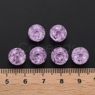 Transparent Crackle Acrylic Beads MACR-S373-66C-N06-1