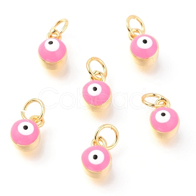 Brass Enamel Pendants KK-Y001-02A-02G-1