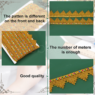 13M Polyester Braided Lace Ribbon OCOR-WH0070-108B-1