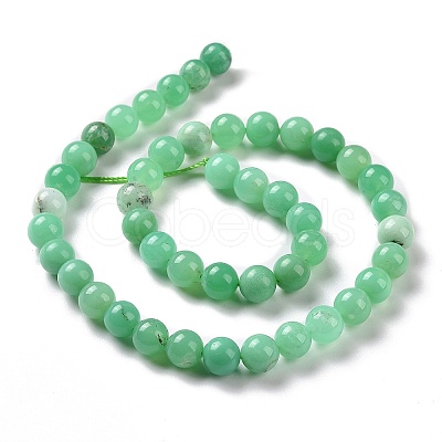 Natural Chrysoprase Beads Strands G-O166-03-8mm-1