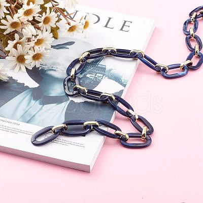 Handmade Acrylic Cable Chains AJEW-JB00947-05-1