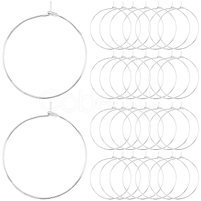 100Pcs 316 Surgical Stainless Steel Wine Glass Charms Rings STAS-BBC0005-97D-1