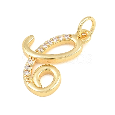Brass Micro Pave Clear Cubic Zirconia Pendants CU-CBA7939-01C-G-1