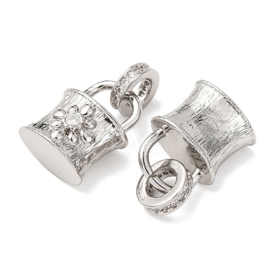 Brass Micro Pave Cubic Zirconia Pendants KK-A279-23P-1