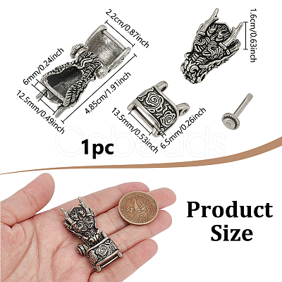 Brass Shackle Clasps KK-WH0816-047AS-1