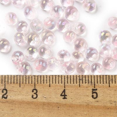 6/0 Inside Colours Fringe Glass Seed Beads SEED-A034-03F-1