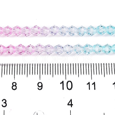 Gradient Color Baking Paint Glass Bead Strands DGLA-A039-T2mm-A05-1