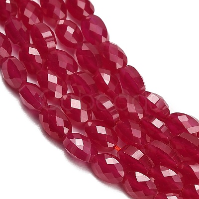 Lab Grown Red Corundum Beads Strands GG-CBAC488-01B-1