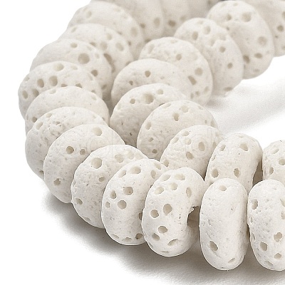 Natural Lava Rock Dyed Beads Strands G-L586-B01-14-1