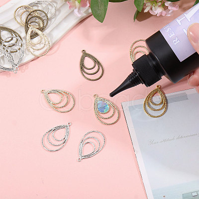 120Pcs 4 Colors Tibetan Style Alloy Pendants FIND-CA0010-59-1