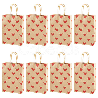 10Pcs Valentine's Day Paper Bags CARB-TADJ0001-01C-1