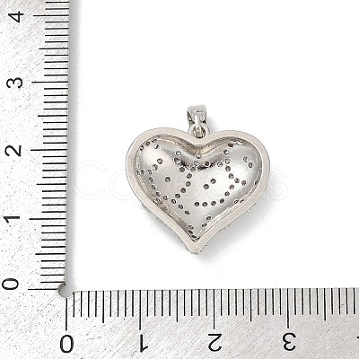 Brass Micro Pave Clear Cubic Zirconia Pendants KK-R221-01P-01-1