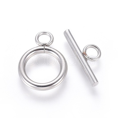 Non-Tarnish 304 Stainless Steel Toggle Clasps STAS-I120-61B-P-1