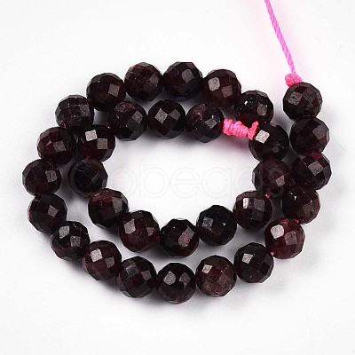Natural Garnet Beads Strands G-S345-6mm-37-1