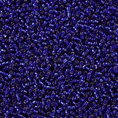Midnight Blue 11/0 Grade A Round Transparent Glass Seed Beads X-SEED-Q007-F44-1