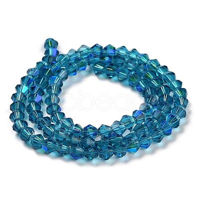 Transparent Electroplate Glass Beads Strands LS-GLAA-F029-4mm-D01-1
