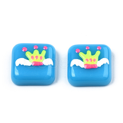 Opaque Resin Enamel Cabochons CRES-N031-032-1
