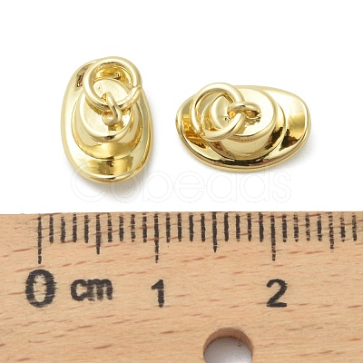 Brass Micro Pave Cubic Zirconia Pendants KK-D384-05G-02-1