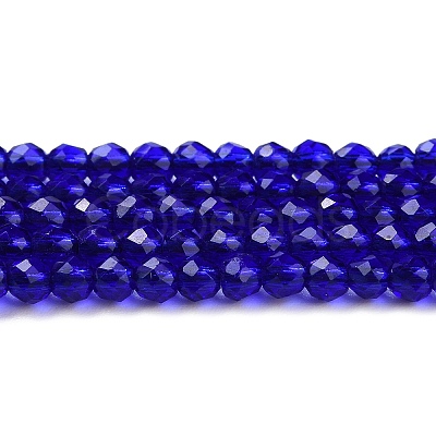 Transparent Glass Beads Strands GLAA-H021-04-09-1