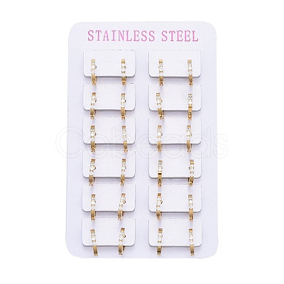 304 Stainless Steel Huggie Hoop Earrings EJEW-L252-042G-1