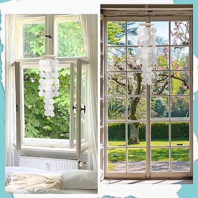 1Pc Natural Shell Wind Chimes AJEW-SP0002-44-1