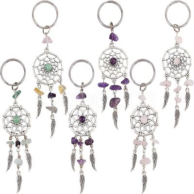 Natural Gemstone Chip Keychain KEYC-NB0001-04-1