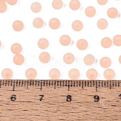 FGB Frosted Transparent Glass Seed Beads SEED-N013-02A-04-1