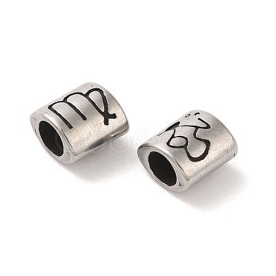 Oval with Constellation 304 Stainless Steel Beads STAS-E215-05AS-06-1