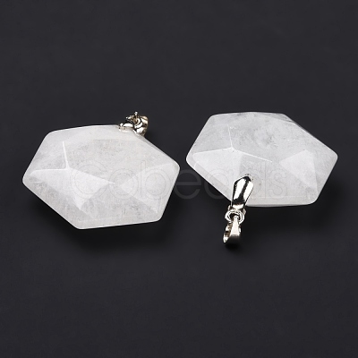 Natural Quartz Crystal Pendants G-C241-02F-1
