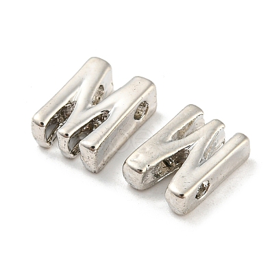 Platinum Plated Alloy Beads PALLOY-CJC0001-64P-M-1