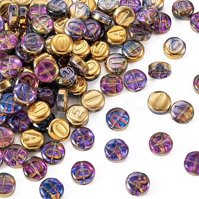 100Pcs 5 Styles Electroplated Glass Bead GLAA-TA0002-95B-1