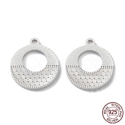 Rhodium Plated 925 Sterling Silver Pendants STER-C003-08P-1