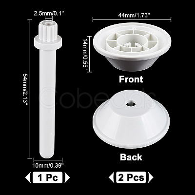 1Pc Plastic Wheel Cover with 2Pcs Plastic Bobbins FIND-GA0004-38-1