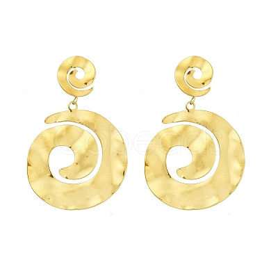 304 Stainless Steel Dangle Stud Earrings for Women EJEW-K268-13C-G-1
