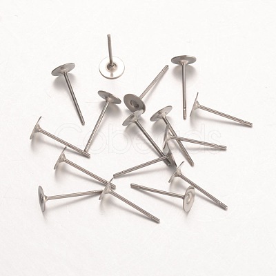 Tarnish Resistant 316 Surgical Stainless Steel Stud Earring Findings STAS-K098-02-5mm-P-1
