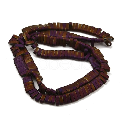 Electroplated Frosted Non-magnetic Synthetic Hematite Beads Strands G-G089-A01-05-1