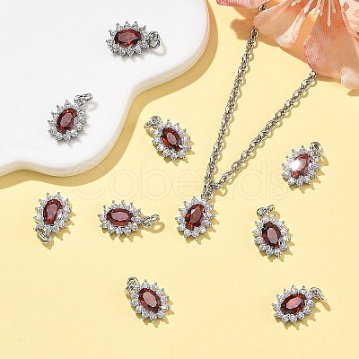 SHEGRACE Brass Micro Pave Cubic Zirconia Pendants XGRQ2O803-446F-P-1